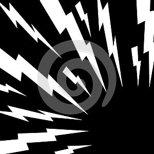 Thunder pattern. Flash texture. Electric light background. Power, speed, shock comic cartoon effect. Vector illustration