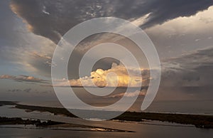 Thunder storm clouds. photo