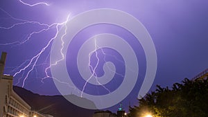 Thunder storm in Hong Kong