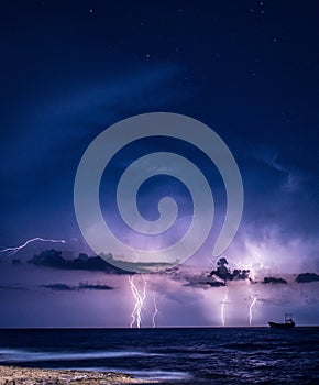 Thunder storm lightning