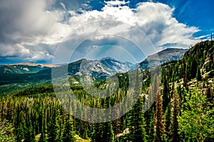 Thunder Storm and Rain in Rocky Mountain National Park