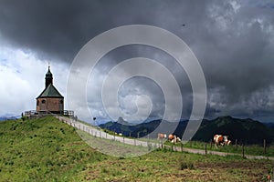 Thunder strom in the Alps