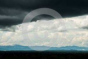 thunder strom sky Rain clouds.