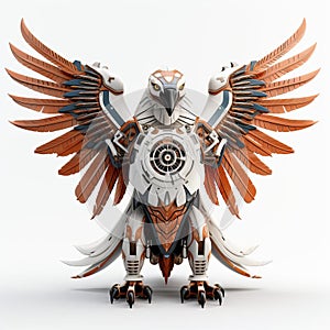 High-quality 3d Thunderbird Full Body Isolated White Background photo