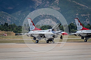 US Thunderbirds Jets on Tarmac