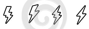 Thunderbolt Energy Flash Iconic Vector Logo