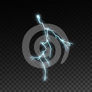 Thunderbolt or lightning visual effect for design