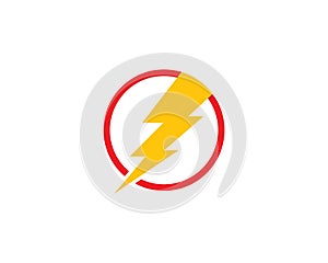 Thunderbolt vector icon illustration design