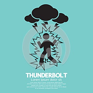 Thunderbolt On A Man Symbol