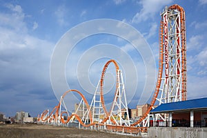 Thunderbolt roller coaster in the Coney island Luna Park in Brooklyn