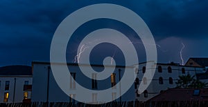 Taking thunderbolts from your balcony in jena photo