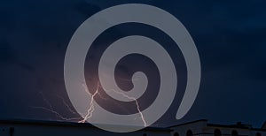 Taking thunderbolts from your balcony in jena photo