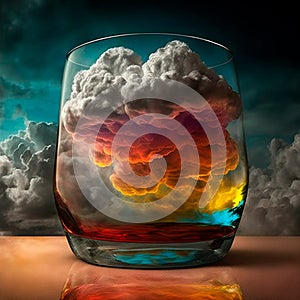 A thundercloud in a glass