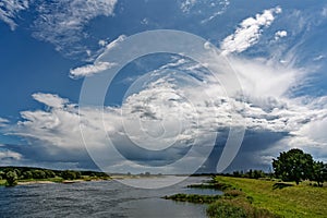Thundercloud on the Oder river