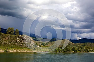 Thunderclouds in the Altai mountains photo