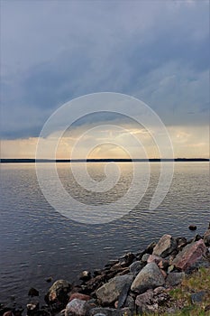 Thunderclouds over the Lule River