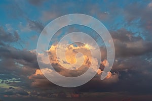 thunderclouds in the sky before heavy rain