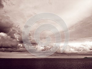 Thunderhead coming over the Kerch Strait