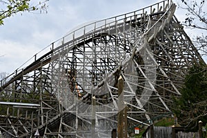 Thunderhead Wooden Coaster at Dollywood theme park in Sevierville, Tennessee