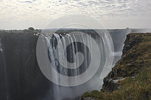 Thundering sound from Victoria Falls in Zimbabwe photo