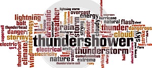Thundershower word cloud photo