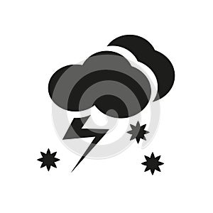 Thundersnow icon. Trendy Thundersnow logo concept on white background from Weather collection