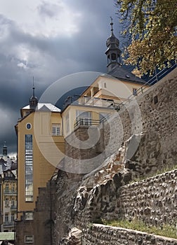 Urban view before thunderstorm, Karlovy Vary - Czech Republic