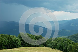 Before Thunderstorm in the Carpathian Mountains