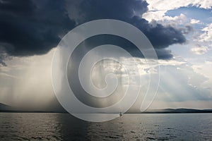 Thunderstorm cloudburst photo