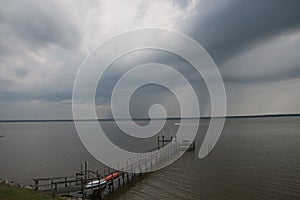 Thunderstorm with a cloudburst on the North Side of the Rappahannock River.