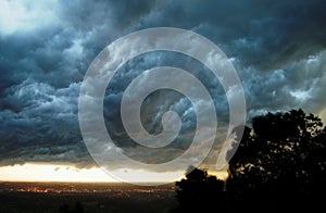 Thunderstorm clouds photo