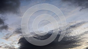 Thunderstorm clouds, weather concept