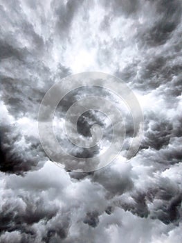 Thunderstorm dark blurred clouds background