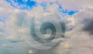 Thunderstorm and dark clouds