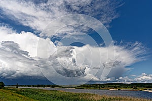 Thunderstorm drama on the river Oder