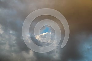 Dramatic Clouds under Blue sky