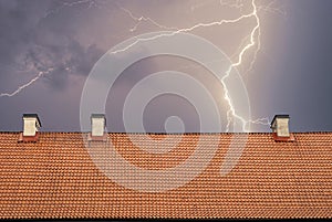 Thunderstorm with lightening