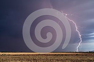 Thunderstorm lightning strike in Arizona