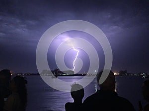 Thunderstorm at Newcastle harbour