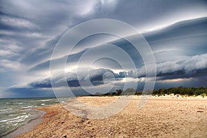 Thunderstorm over the Black Sea coast