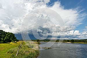 Thunderstorm over the Oder photo