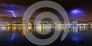 Thunderstorm over Portugalete photo