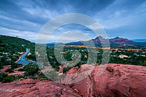 Thunderstorm over the town of Sedona