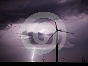 Tempesta Attraverso vento rappresentante rinnovabile energia 