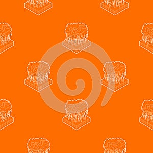 Thunderstorm pattern vector orange