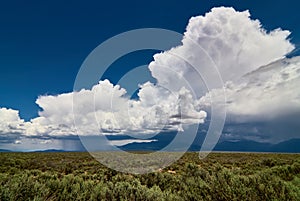 Thunderstorms over the Sangre de Cristo mountains near Taos, New Mexico