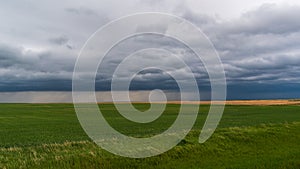 Thunderstorms Storms Over Alberta Prairie, Canada