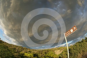 Thundery fisheye sky