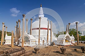 Thuparama Dagoba in Anuradhapura, UNESCO World Heritage Site, North Central Province, Sri Lanka, Asia