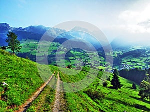 Thur River valley in the Toggenburg region